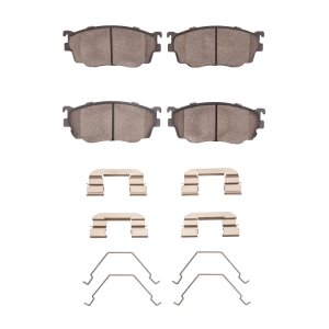 Mazda Protege Brake Pads - Front - R1 Concepts - Semi Met + Hardware Kit - `98-`03